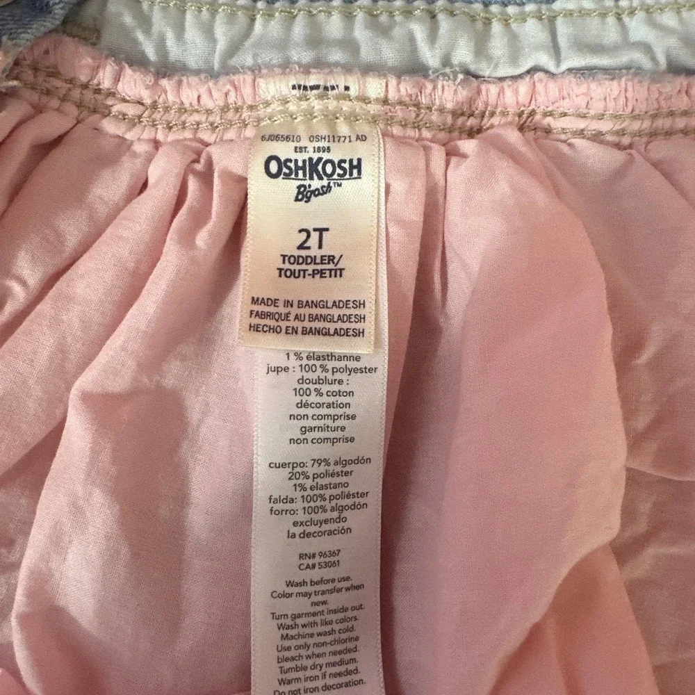 OSHKOSH b’gosh jean skirt overalls